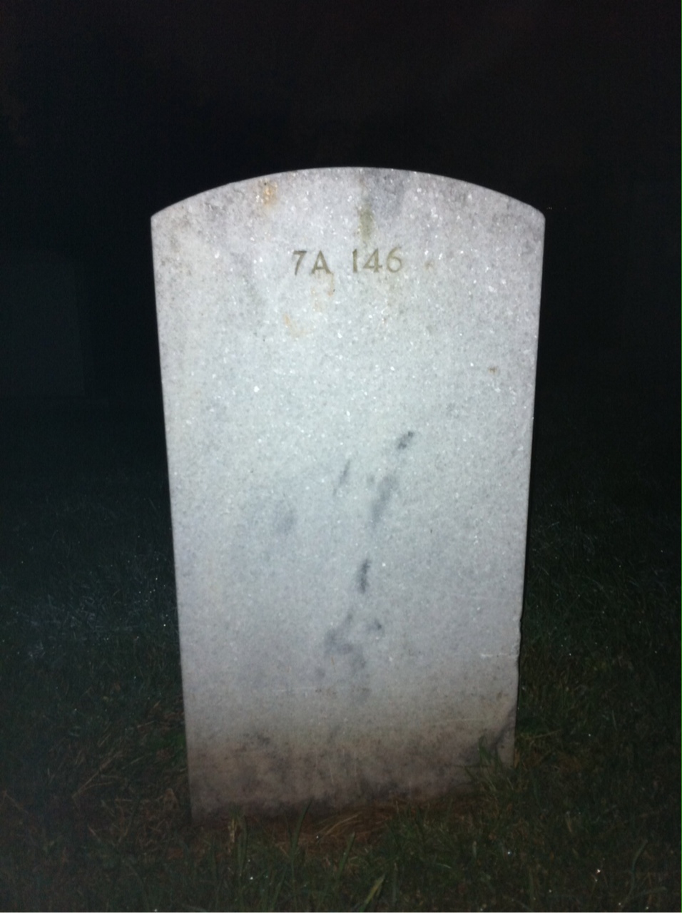 Back of headstone — Walter Cornelius Cousland