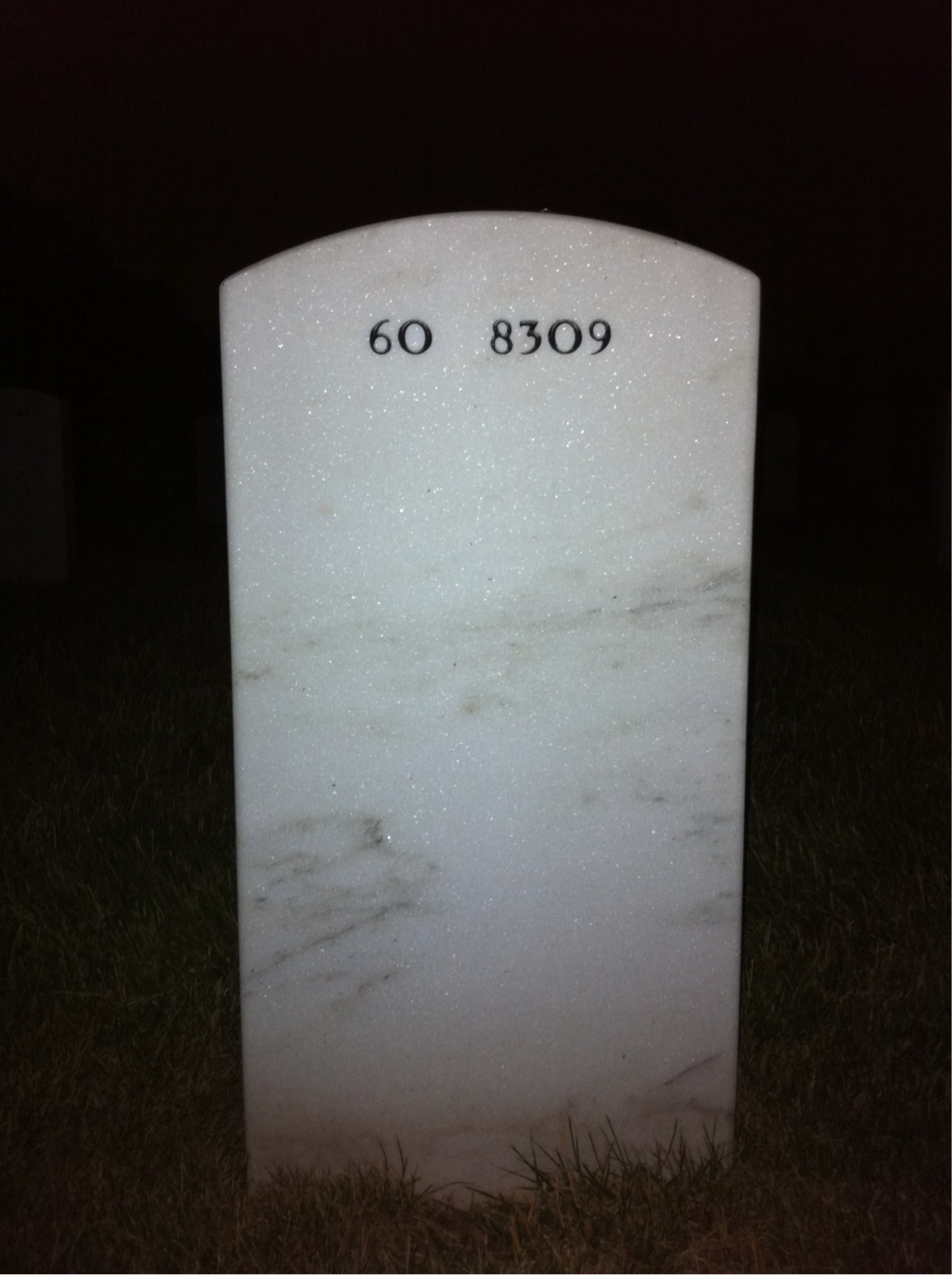 Back of headstone — Clinton Upchurch