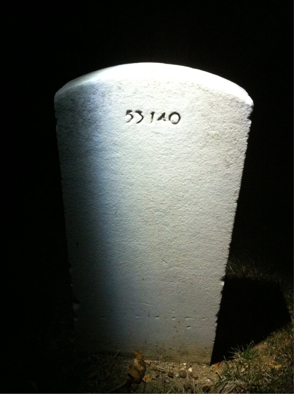 Back of headstone — Robert Ball