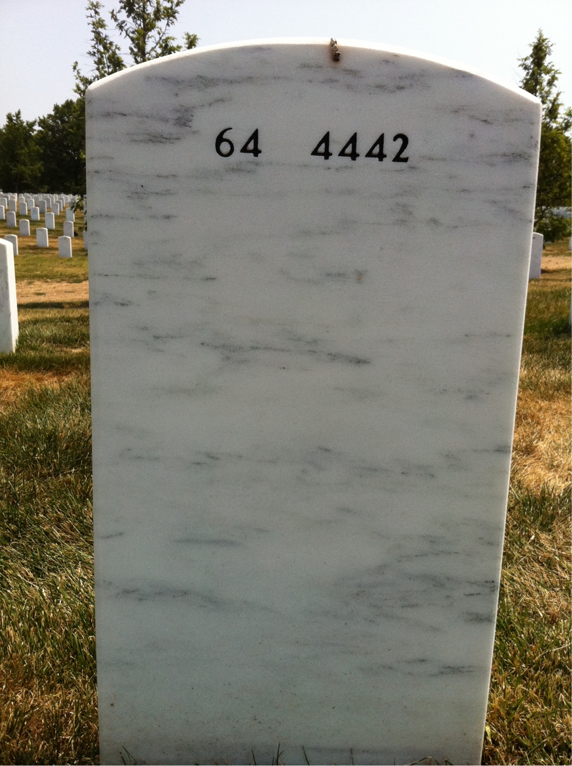 Back of headstone — John Morris