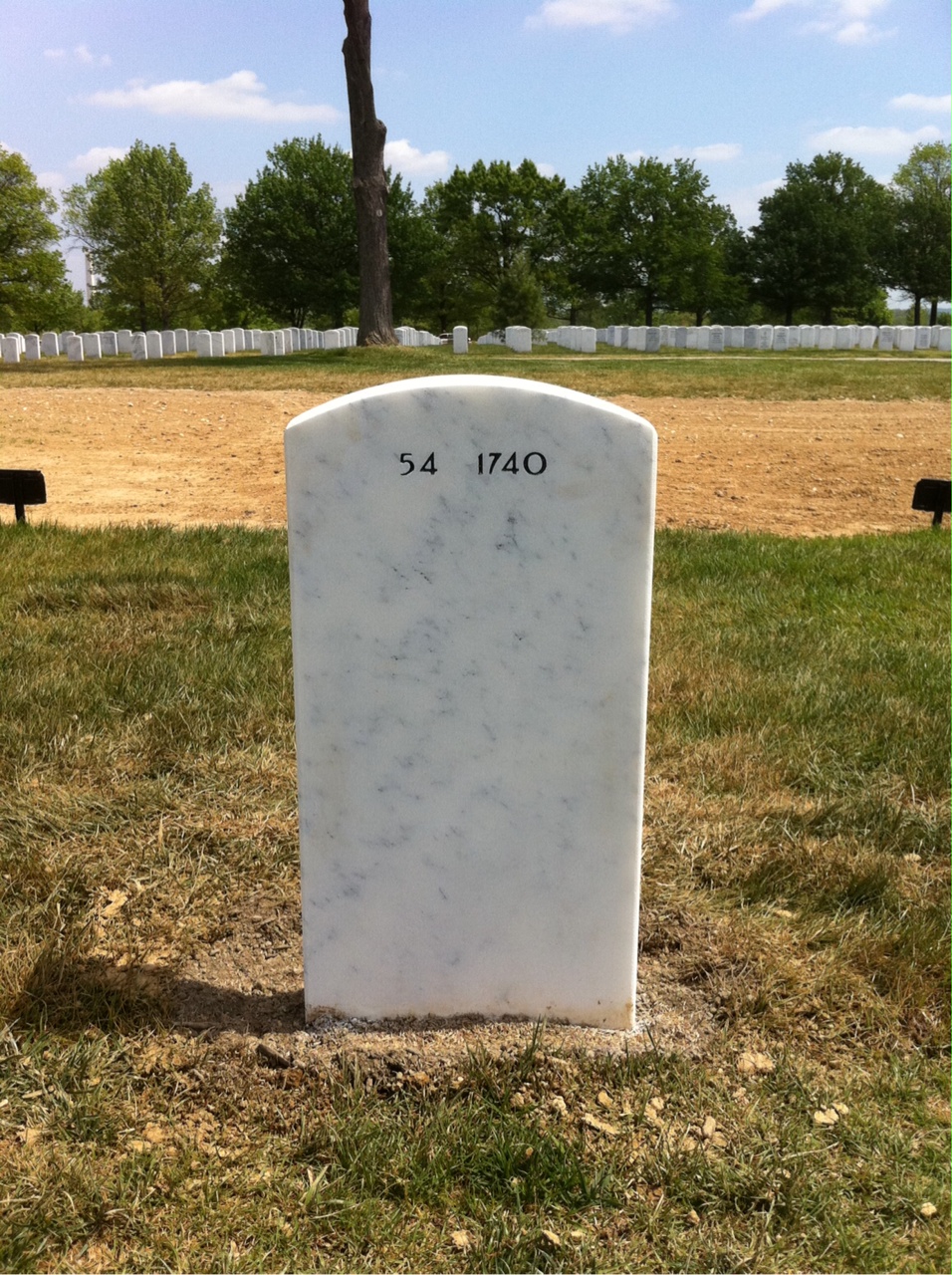 Back of headstone — Robert Bozzelli