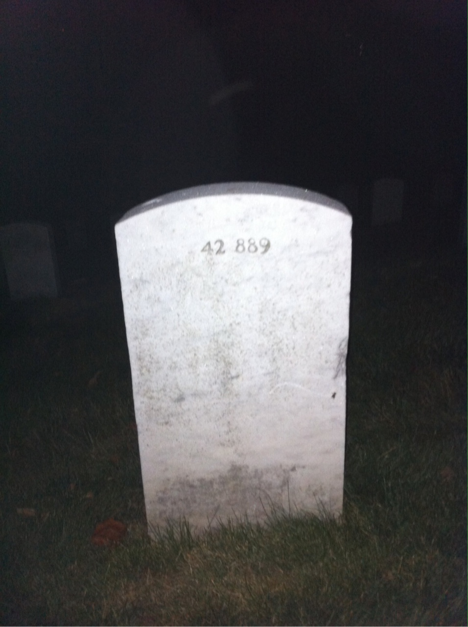 Back of headstone — Samuel A Pearson
