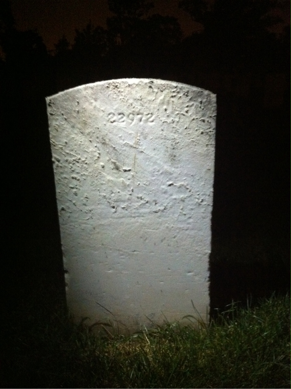 Back of headstone — Samuel Mosby
