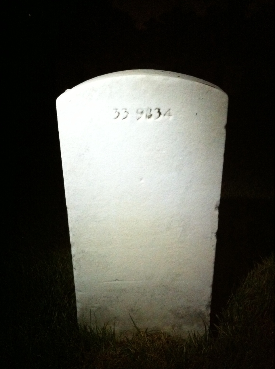 Back of headstone — Stacy Potts