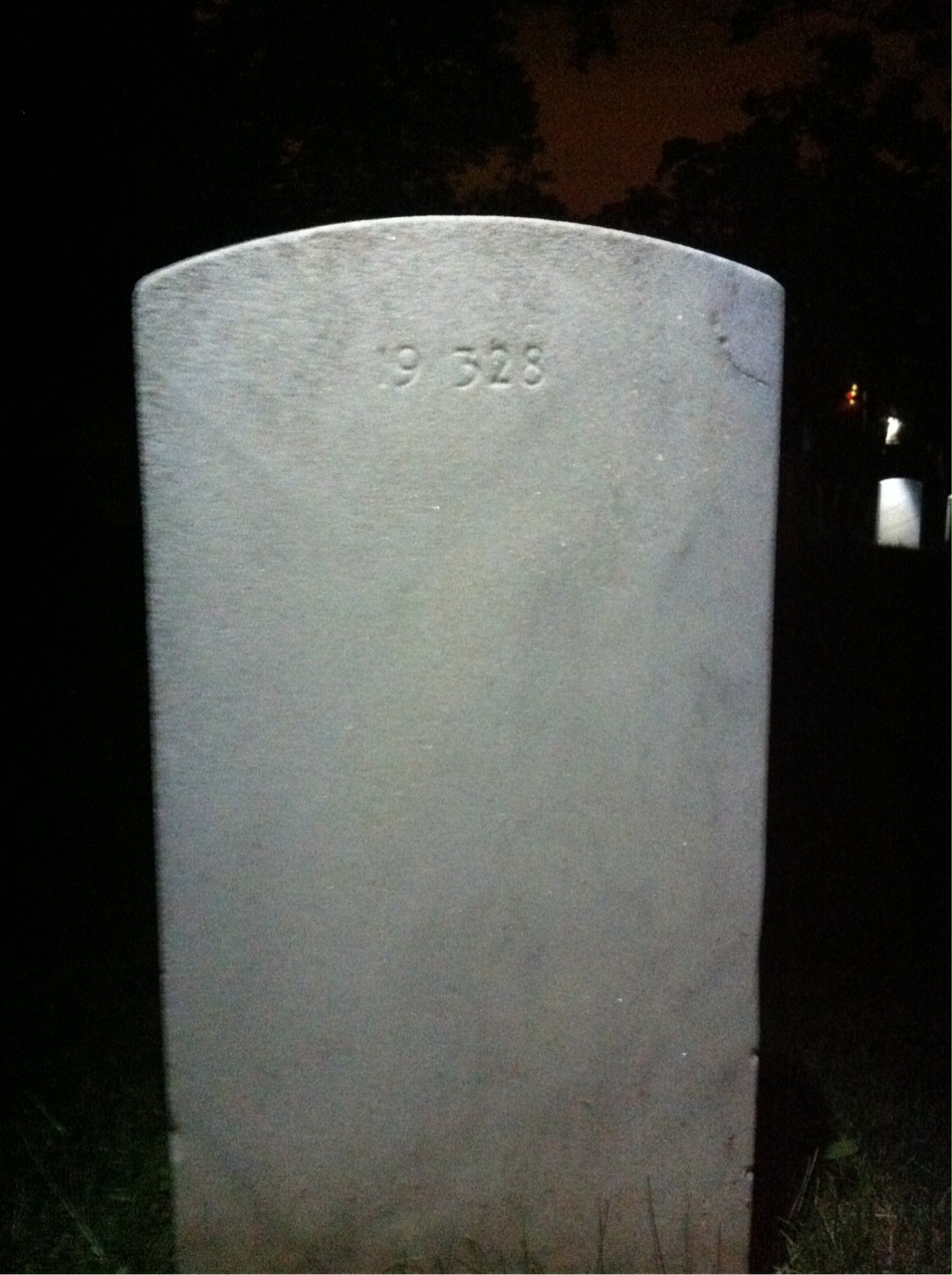 Back of headstone — Arthur Mitchell