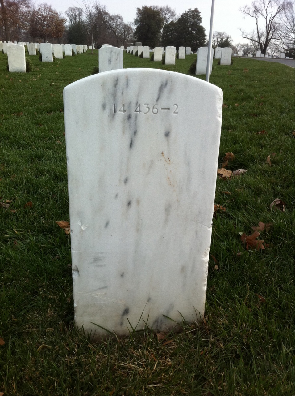 Back of headstone — Dewey Crim