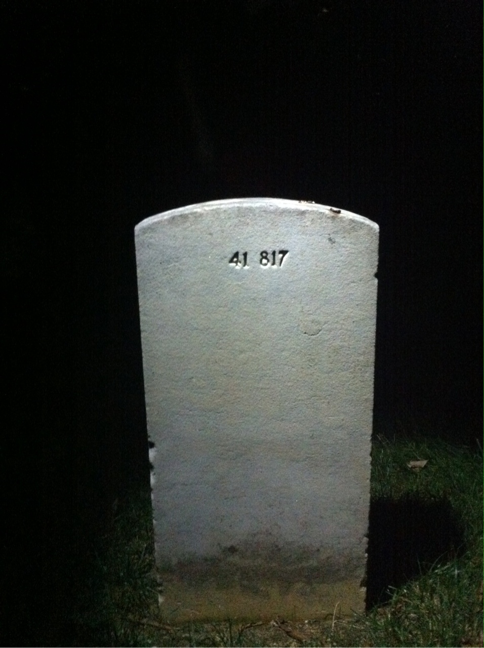 Back of headstone — Robert L Farrow