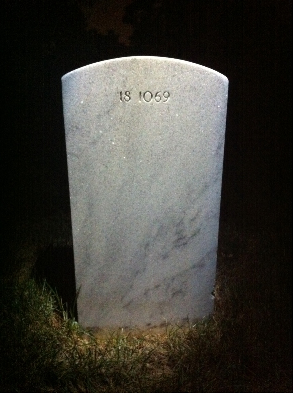 Back of headstone — Roscoe Barr