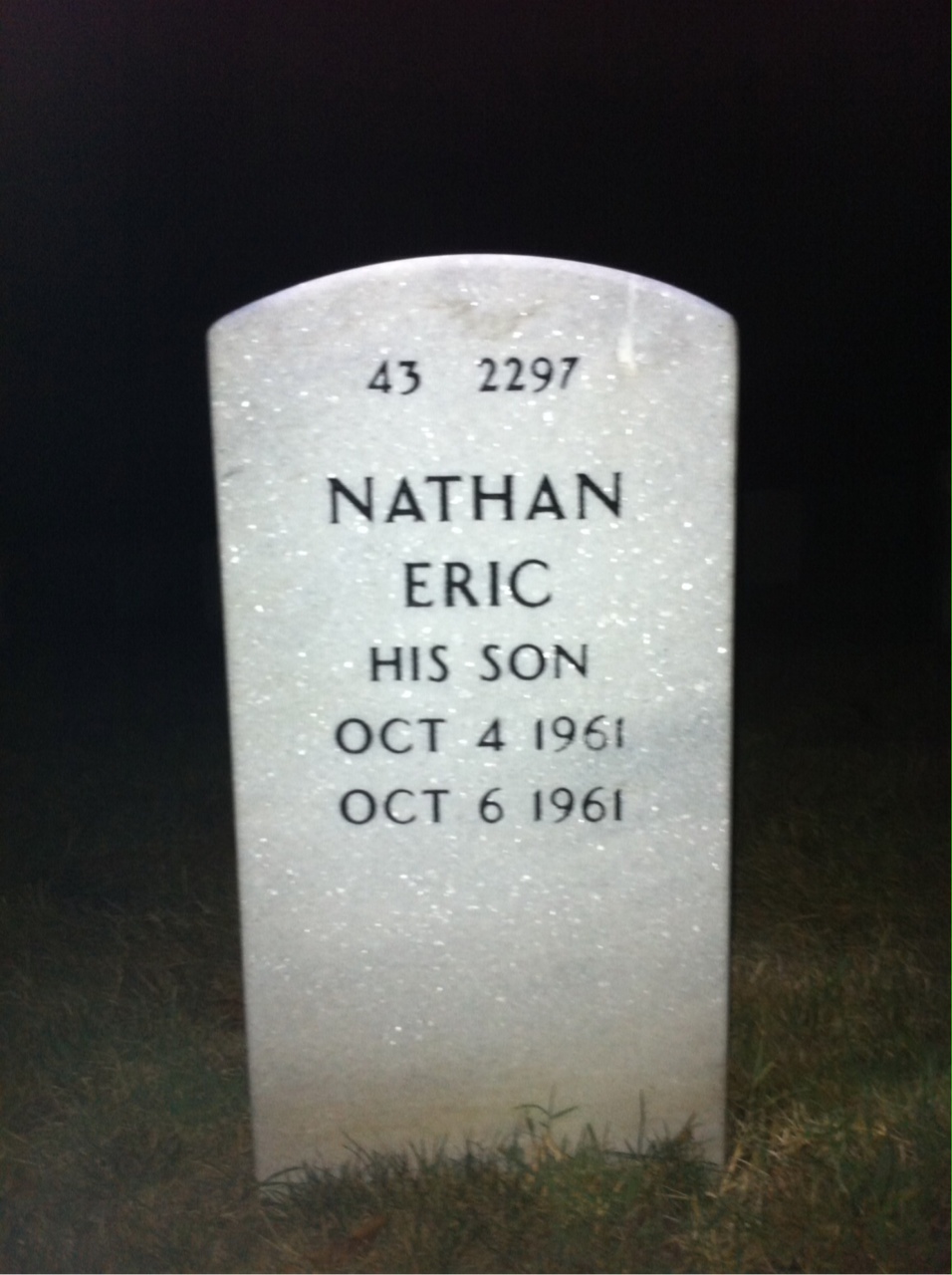 Back of headstone — Dewey Brake