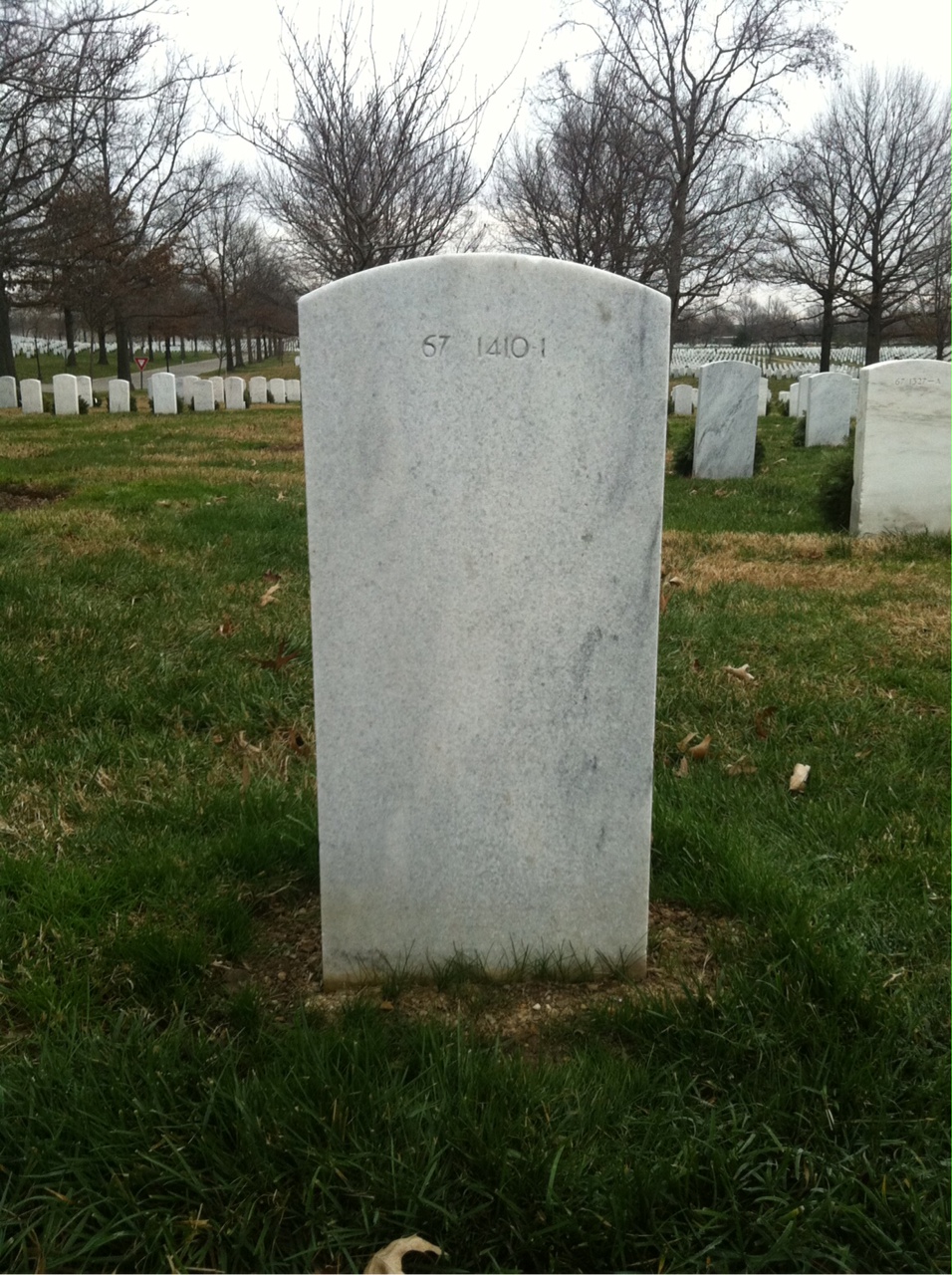 Back of headstone — Thomas Porter