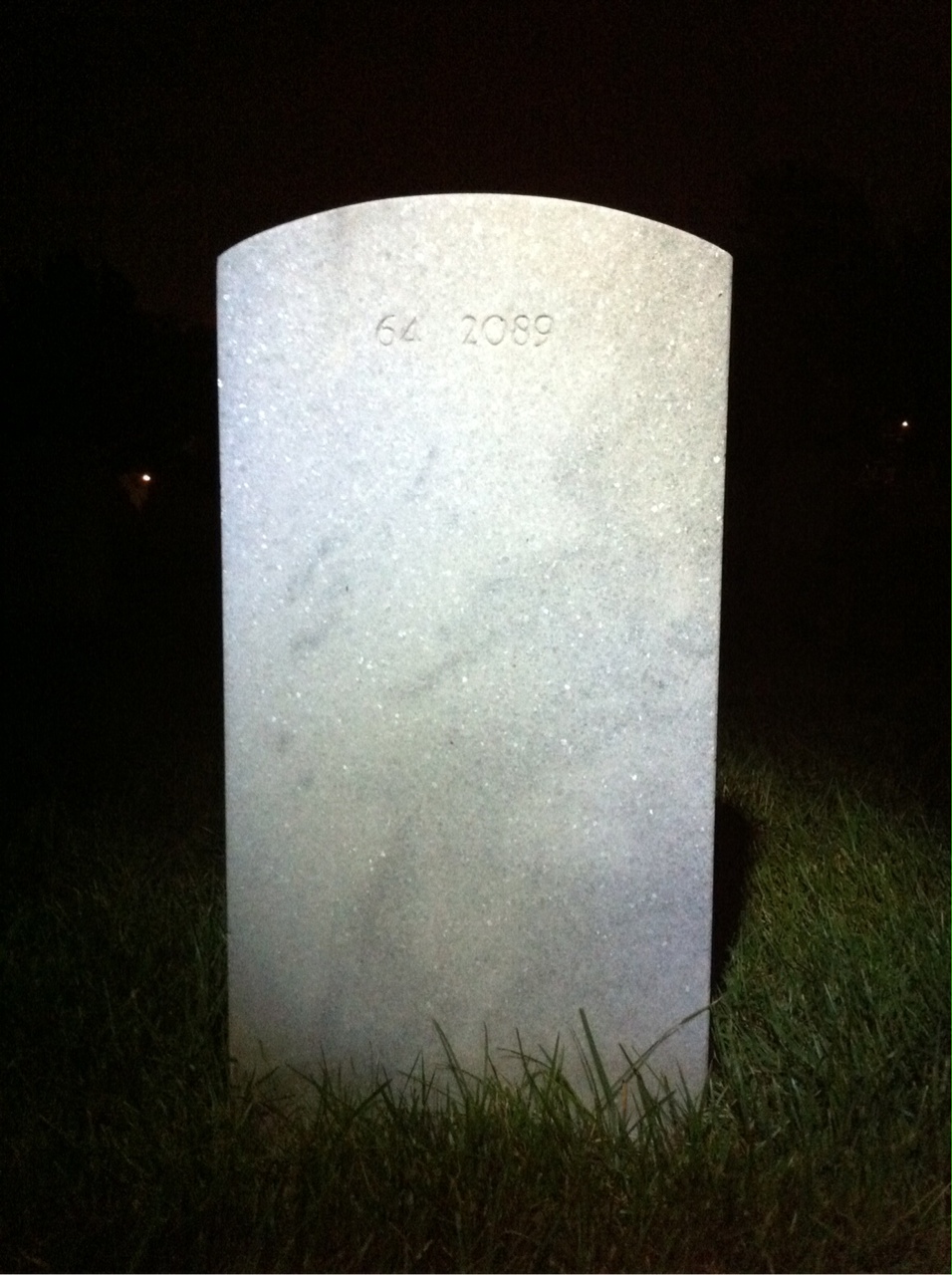 Back of headstone — Walter W Williams