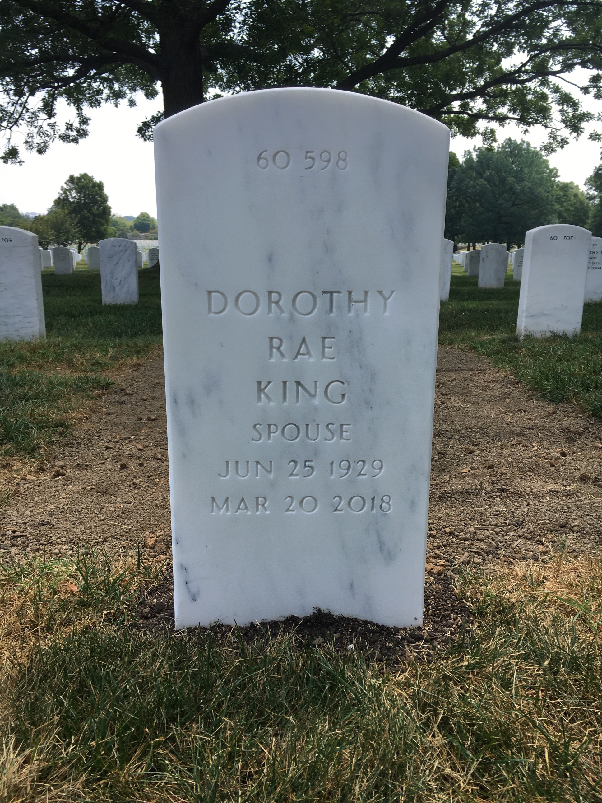 Back of headstone — George White