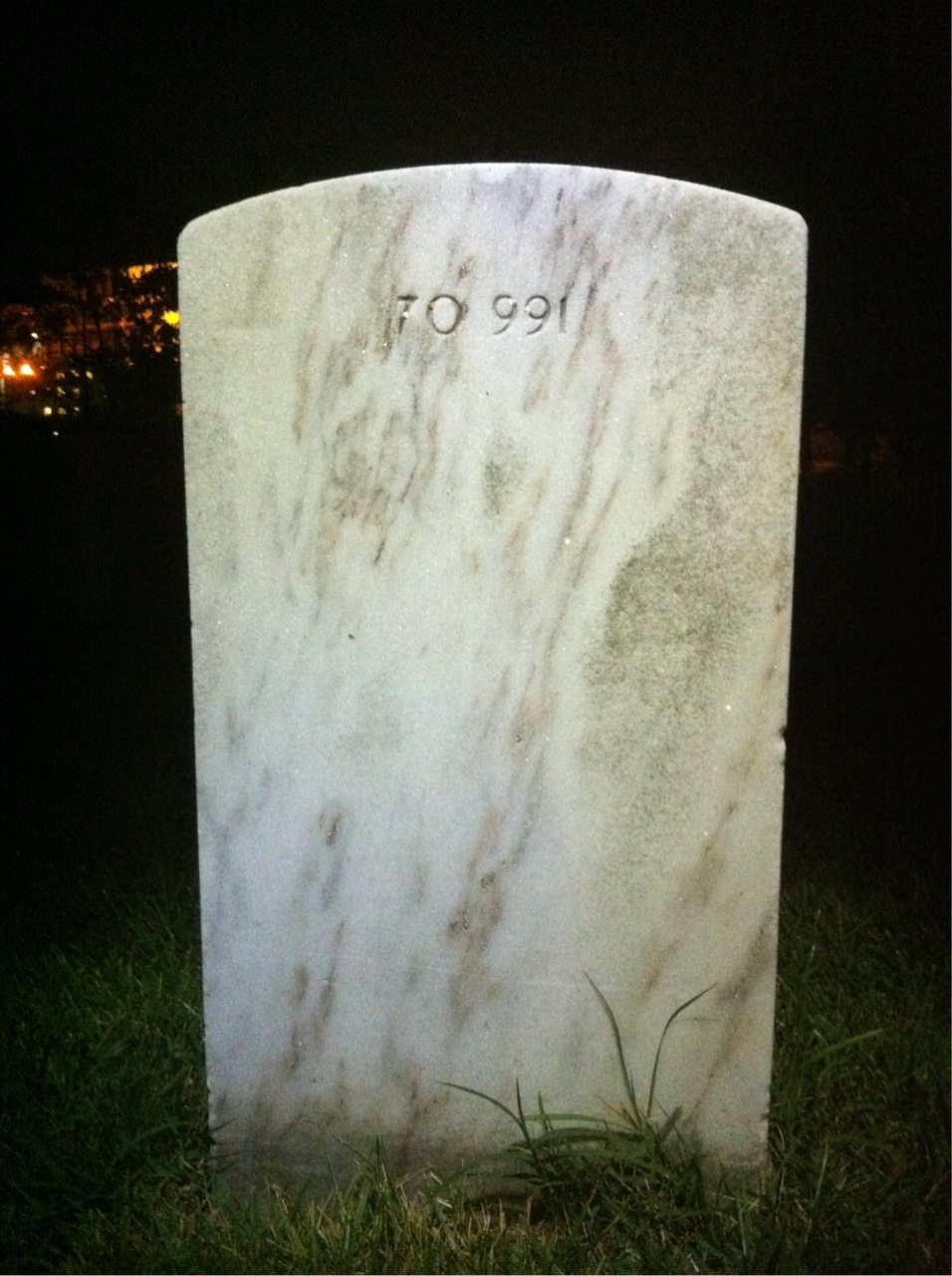Back of headstone — Charles E Clark