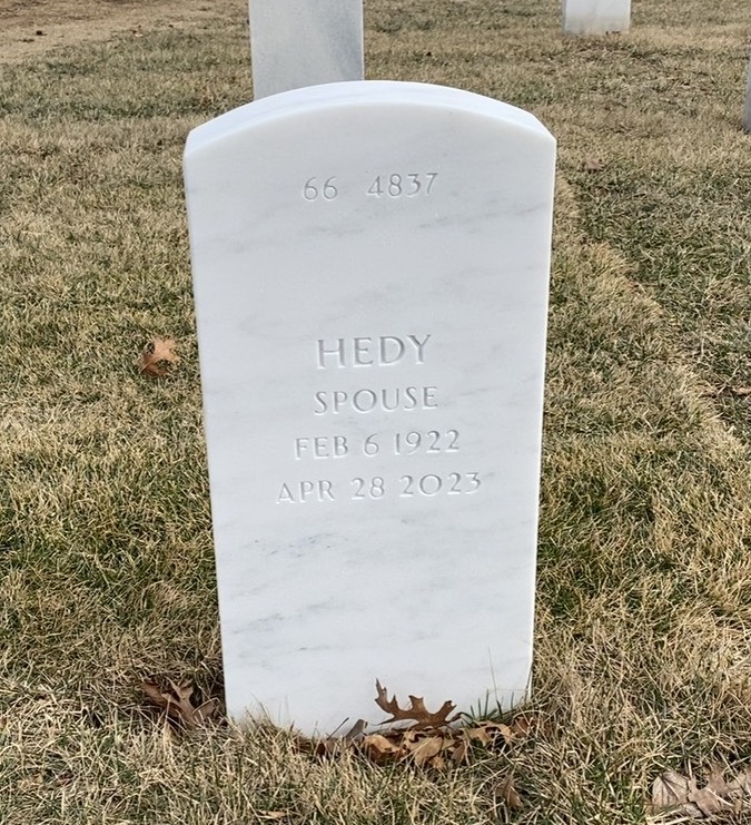 Back of headstone — Frank Ludwick