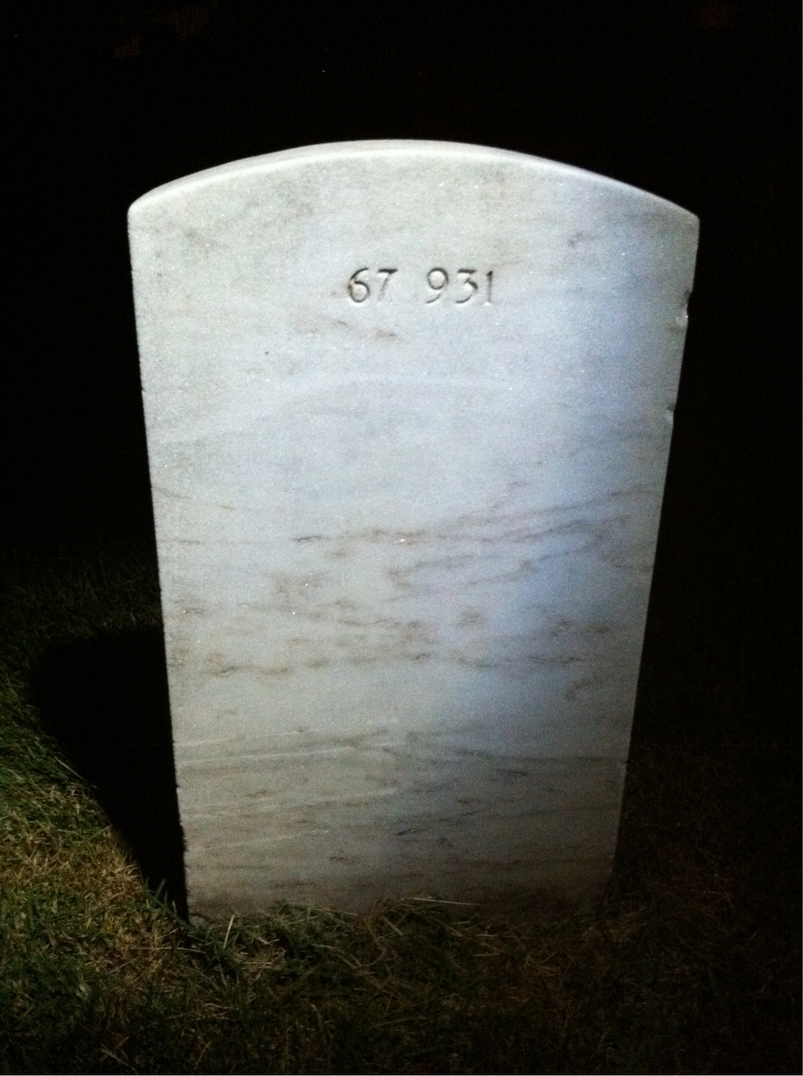 Back of headstone — Joseph Mossman