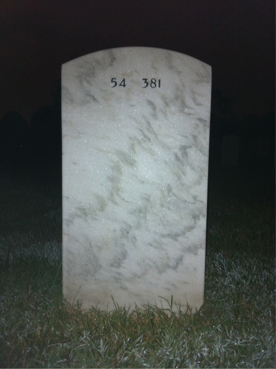 Back of headstone — John Robinson