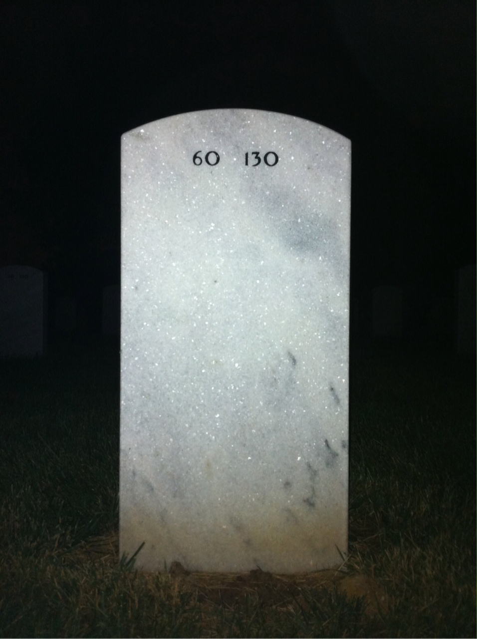 Back of headstone — Leon Entas