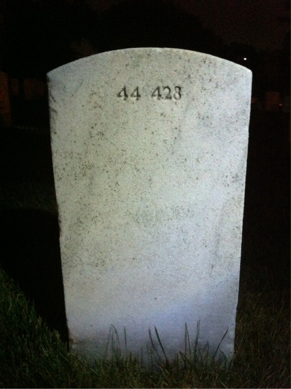 Back of headstone — Raymond Arvin