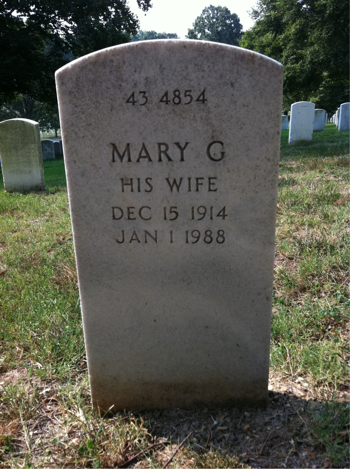 Back of headstone — Robert Morgan