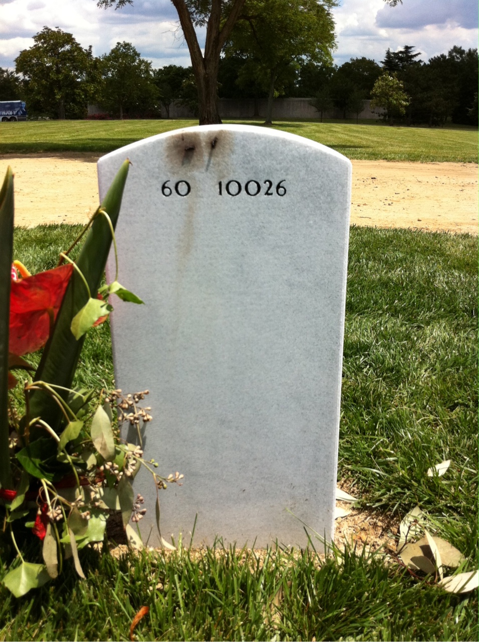 Back of headstone — Aaron Bennett