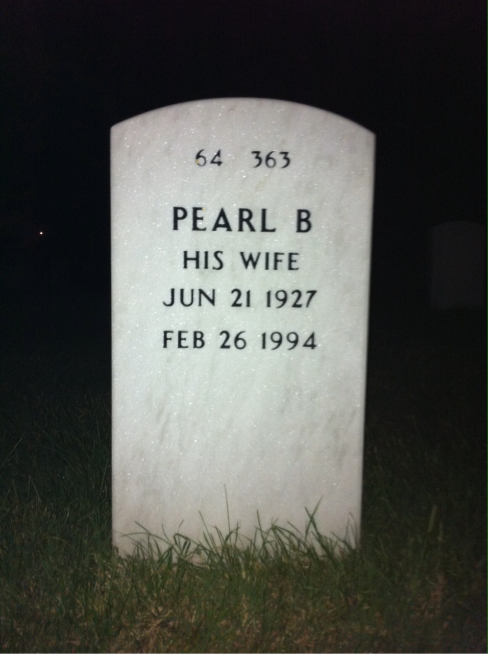 Back of headstone — Gerald Guerin