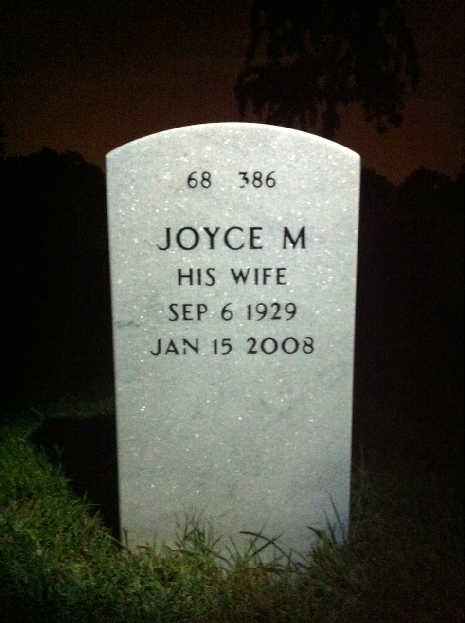 Back of headstone — Richard Woodruff
