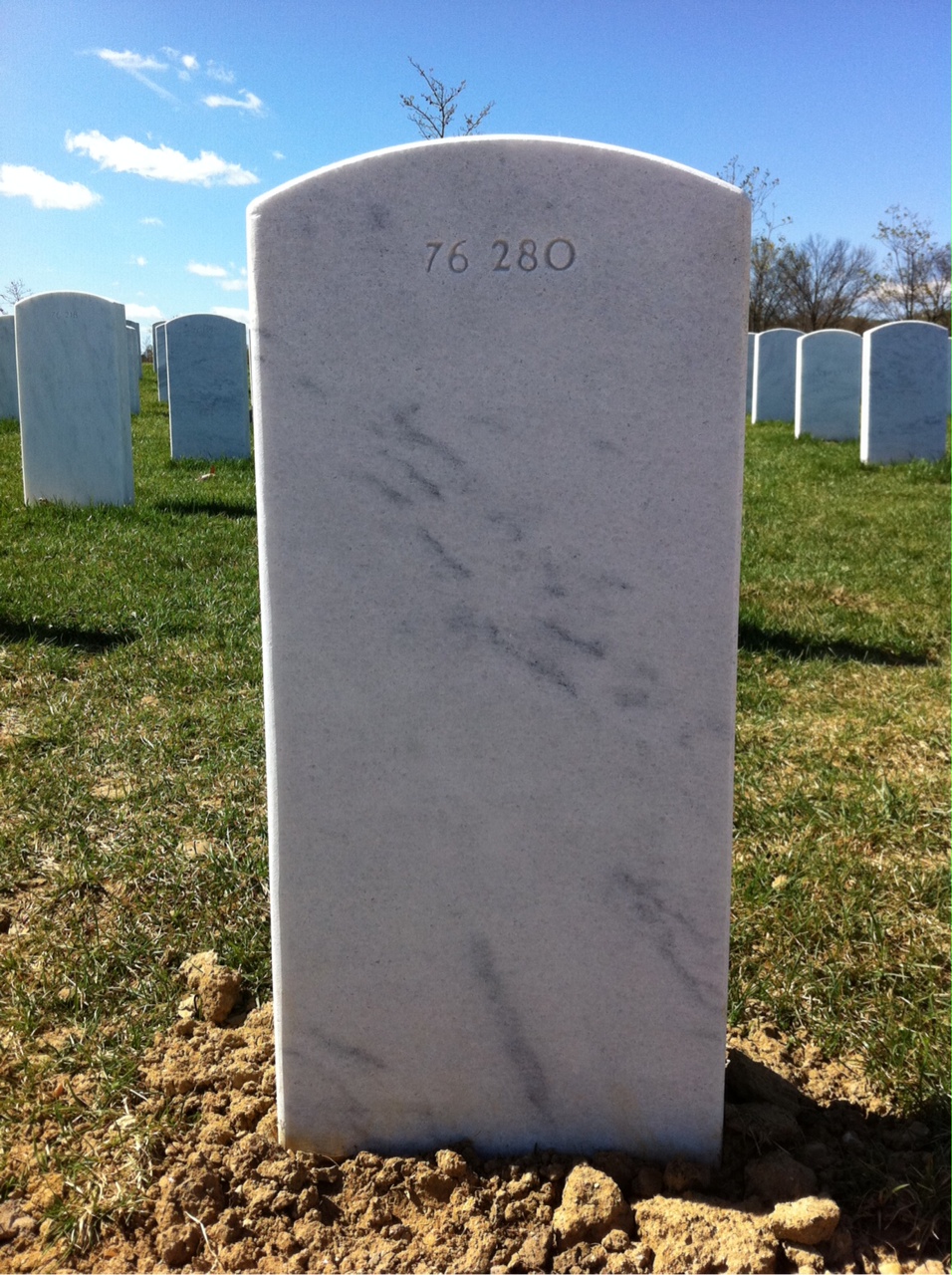 Back of headstone — Neal Collins