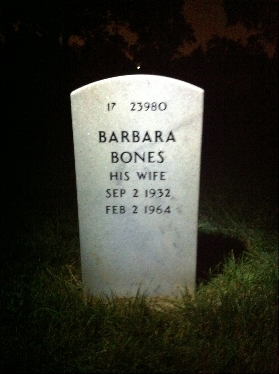 Back of headstone — Richard Phillips