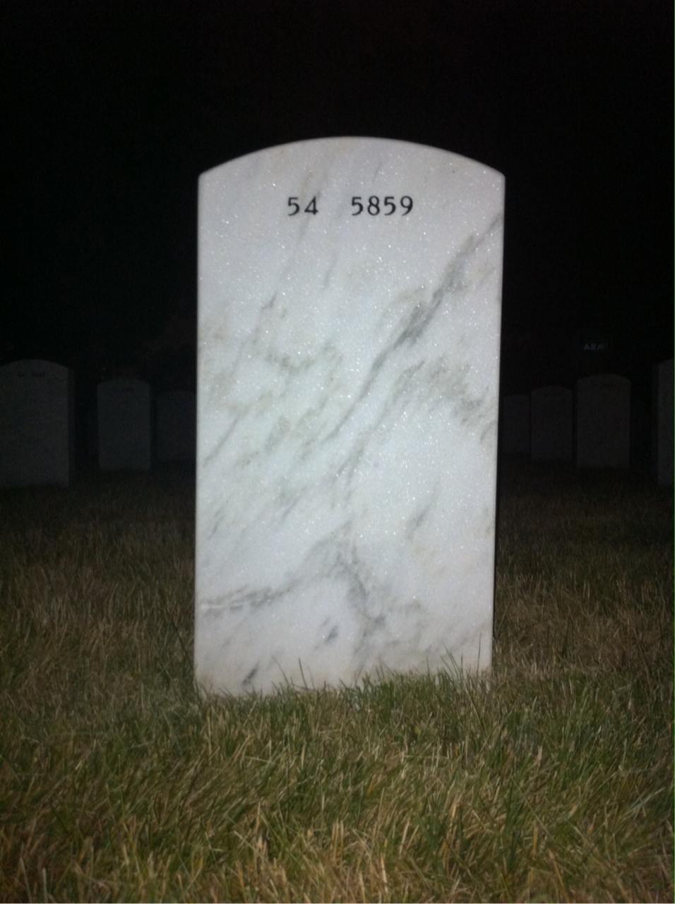 Back of headstone — Cletus Crawford
