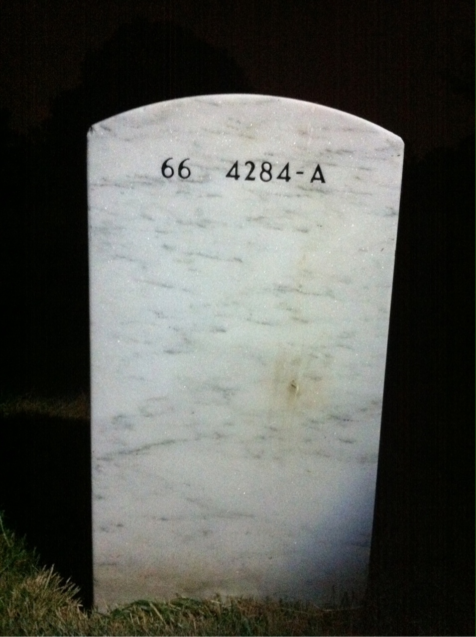 Back of headstone — Samuel Thomasson