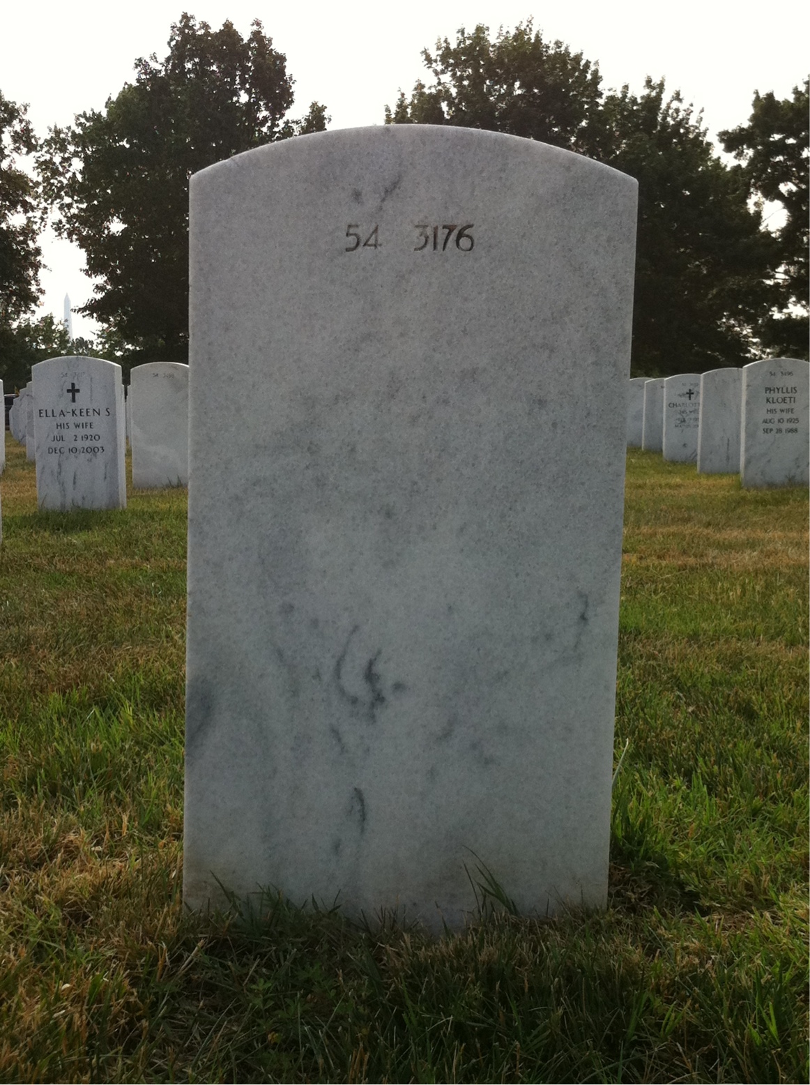 Back of headstone — Robert Moeser
