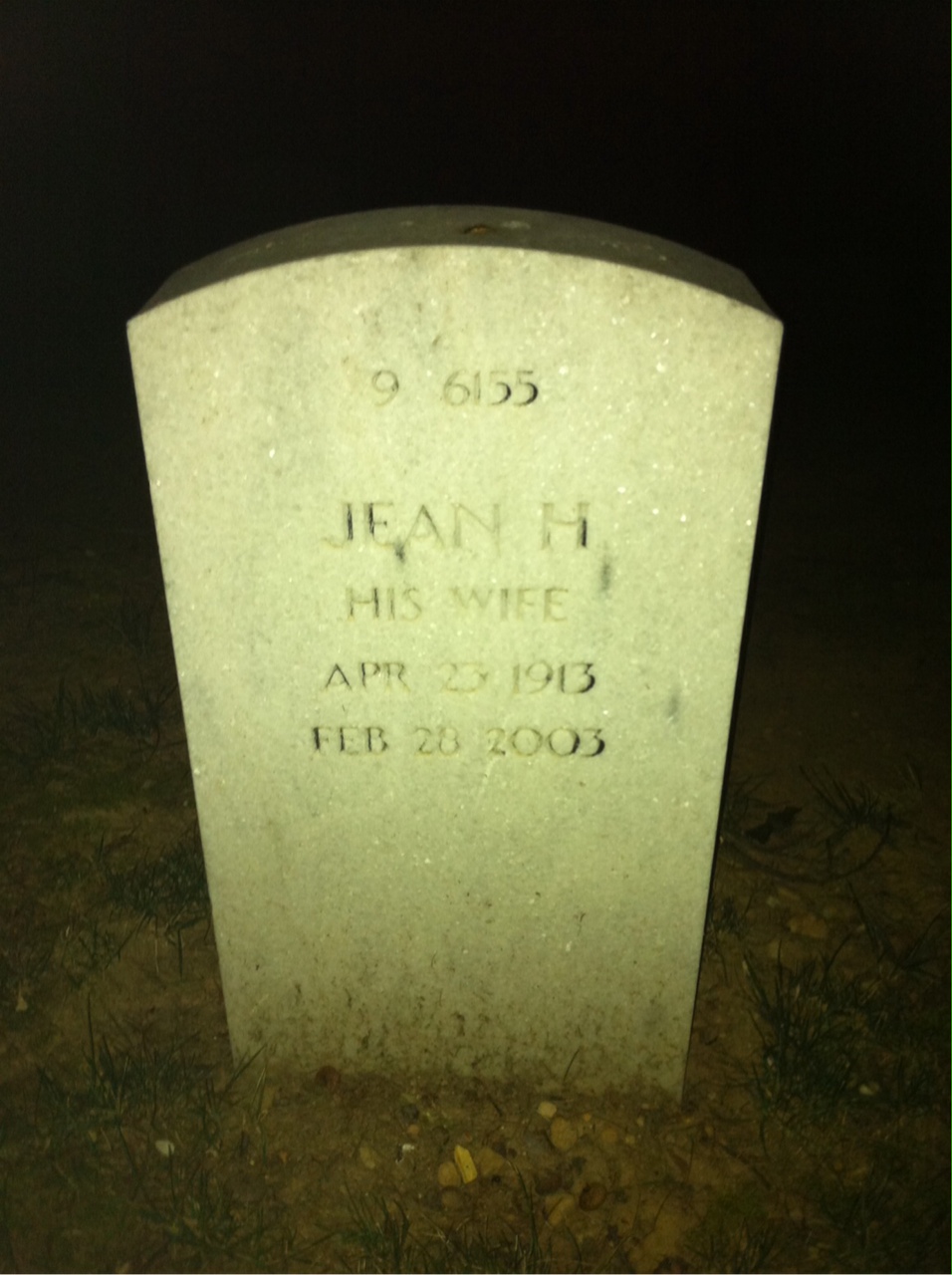 Back of headstone — Jean Mcnichols