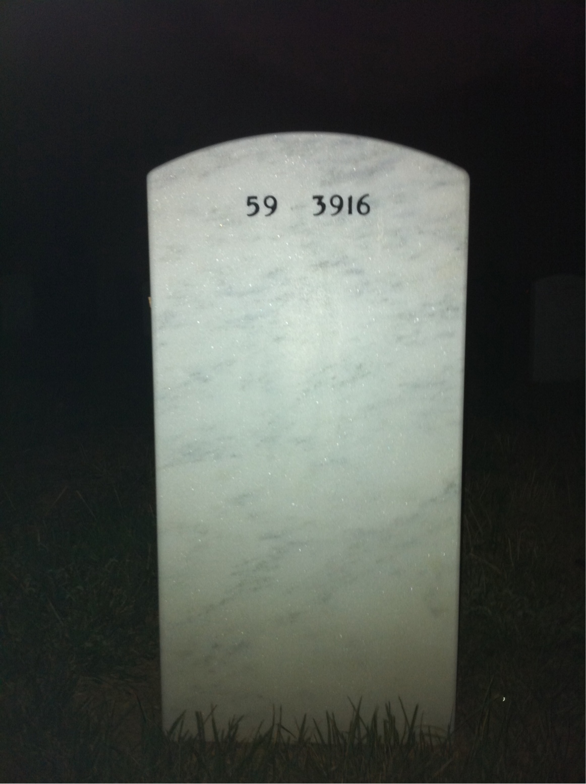 Back of headstone — Stuart French