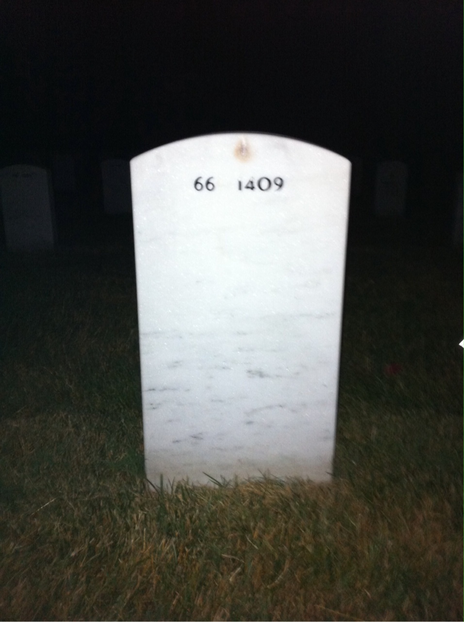 Back of headstone — Richard Peterson