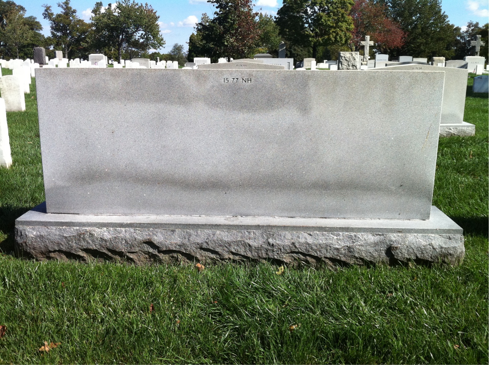 Back of headstone — Nick Corbo