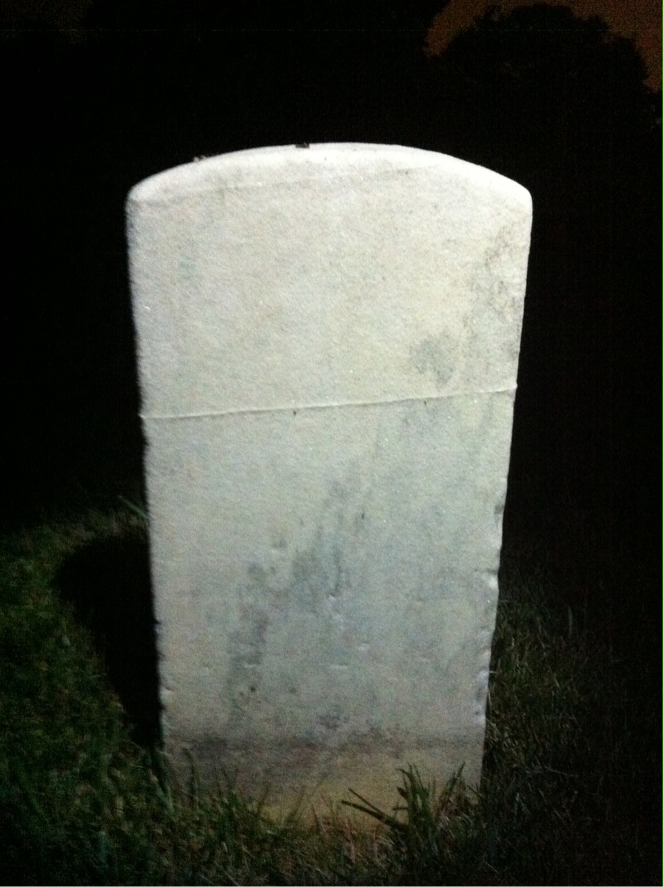 Back of headstone — Henry Apel