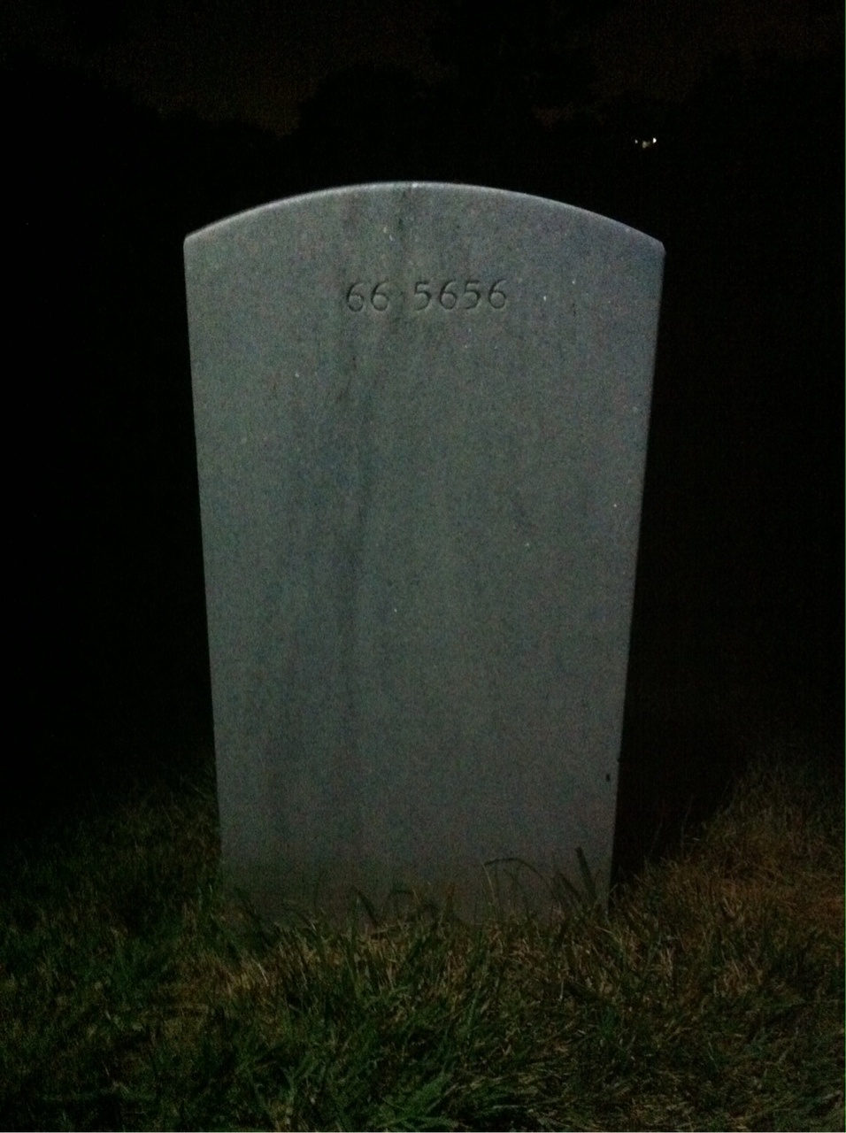 Back of headstone — William R Smallman
