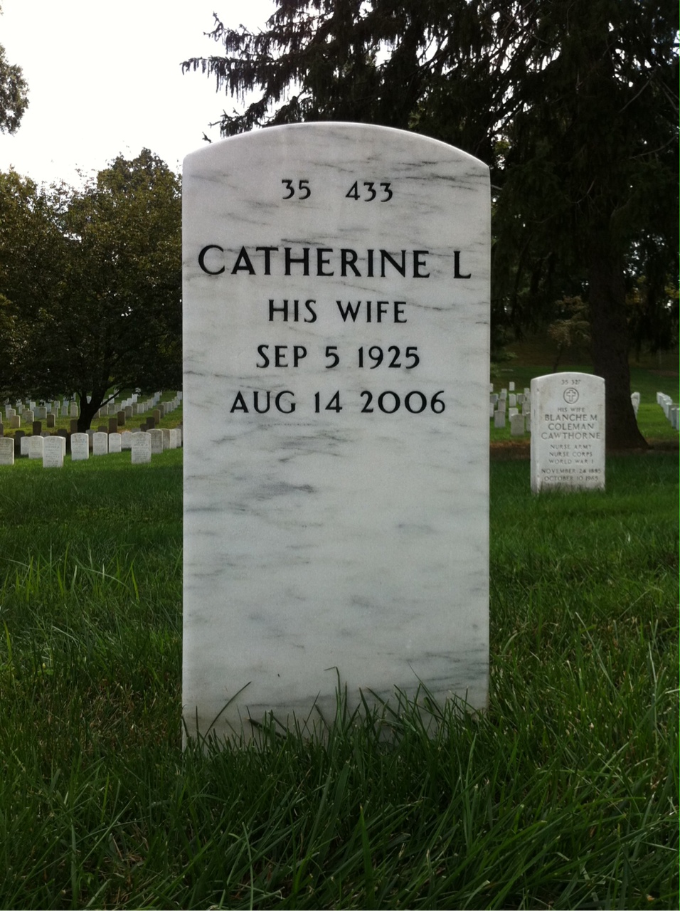 Back of headstone — Claude Burton