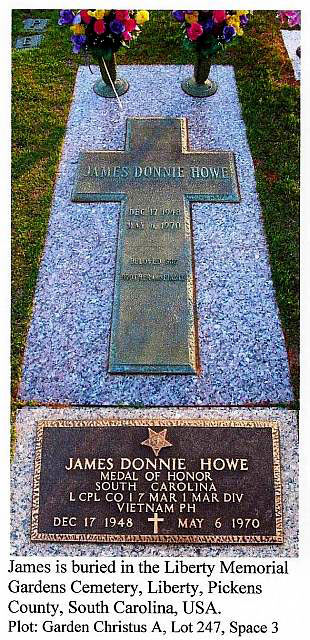 Headstone of James Donnie Howe