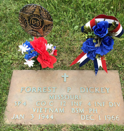 Headstone of Forrest Pittman Dickey
