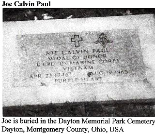 Headstone of Joe Calvin Paul