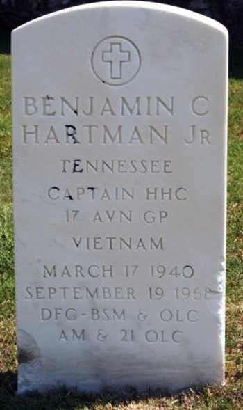 Headstone of Benjamin C Hartman Jr.
