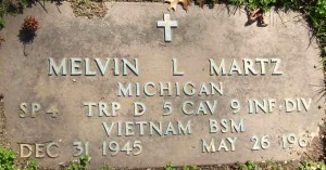 Headstone of Melvin Louis Martz