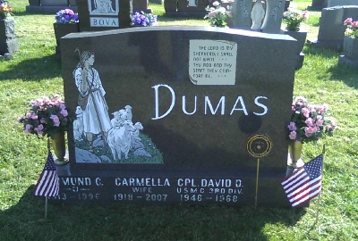 Headstone of David Donald Dumas