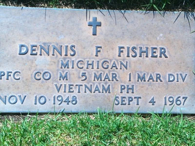 Headstone of Dennis Franklin Fisher
