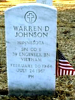 Headstone of Warren Dean Johnson
