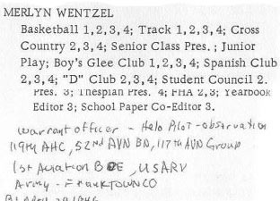 Headstone of Merlyn Lee Wentzel
