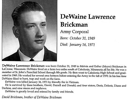 Headstone of Dewaine Lawrence Brickman