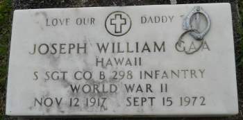 Headstone of Joseph William Gaa Jr.