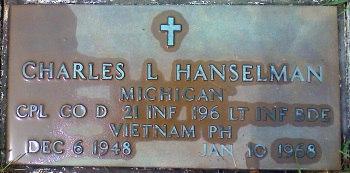 Headstone of Charles Leon Hanselman